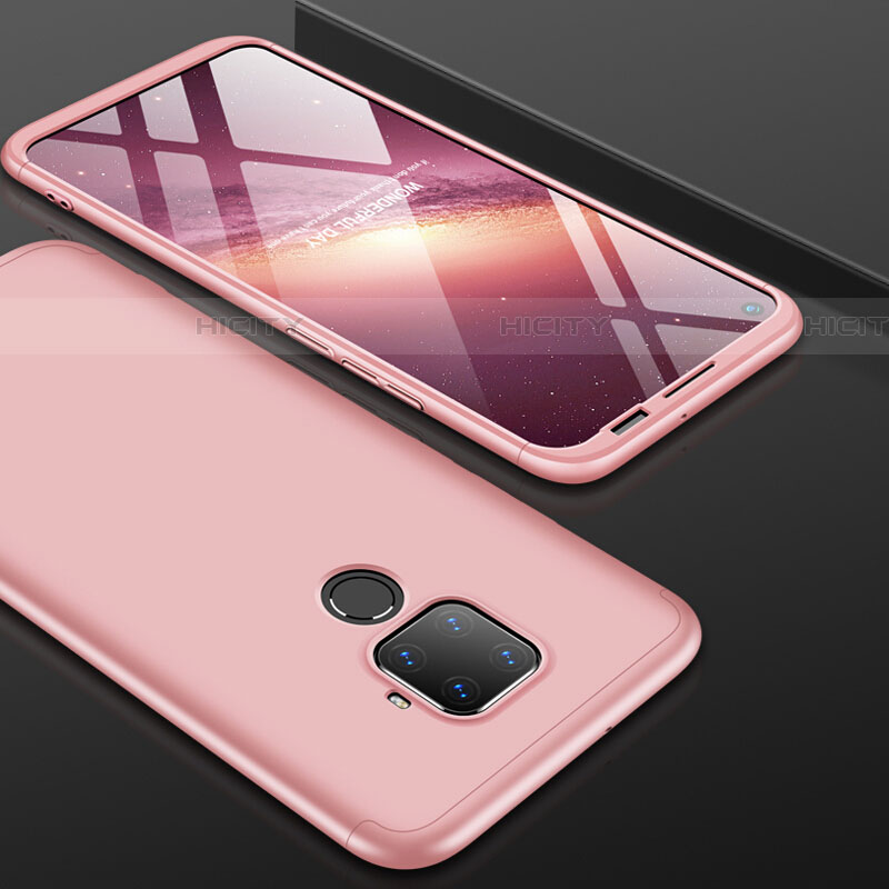 Funda Dura Plastico Rigida Carcasa Mate Frontal y Trasera 360 Grados para Huawei Nova 5i Pro Oro Rosa