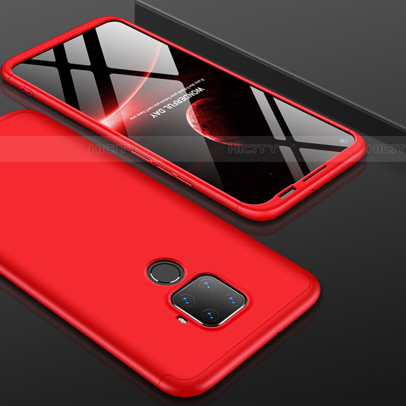 Funda Dura Plastico Rigida Carcasa Mate Frontal y Trasera 360 Grados para Huawei Nova 5i Pro Rojo