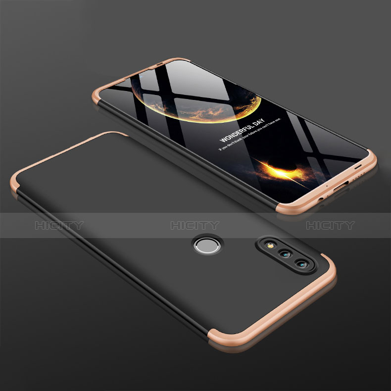 Funda Dura Plastico Rigida Carcasa Mate Frontal y Trasera 360 Grados para Huawei Nova Lite 3 Oro y Negro