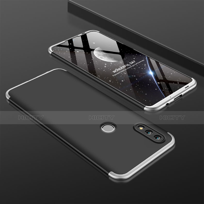 Funda Dura Plastico Rigida Carcasa Mate Frontal y Trasera 360 Grados para Huawei P Smart (2019) Plata