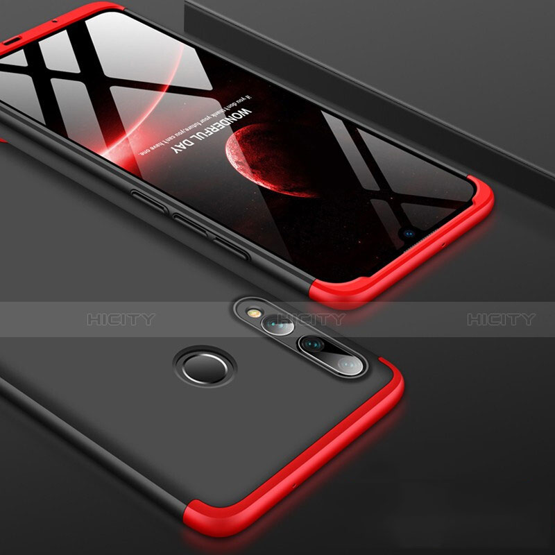 Funda Dura Plastico Rigida Carcasa Mate Frontal y Trasera 360 Grados para Huawei P Smart+ Plus (2019) Rojo y Negro