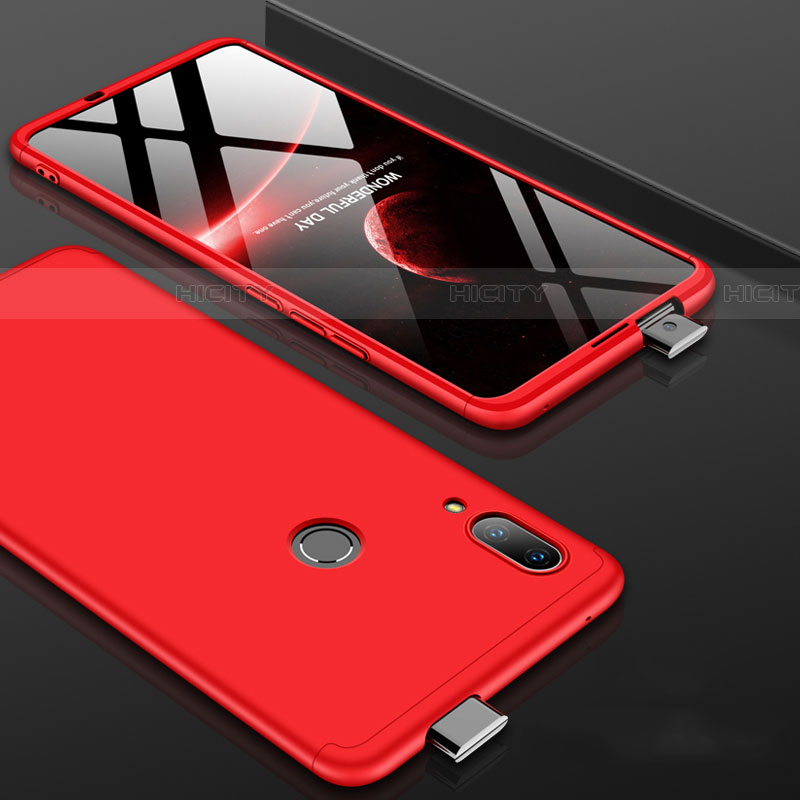 Funda Dura Plastico Rigida Carcasa Mate Frontal y Trasera 360 Grados para Huawei P Smart Z Rojo