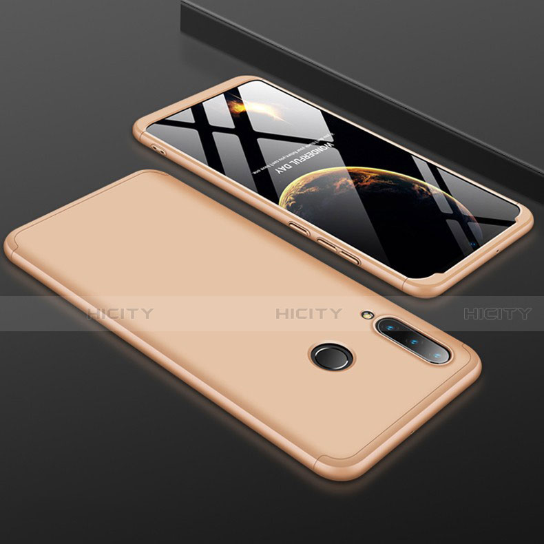 Funda Dura Plastico Rigida Carcasa Mate Frontal y Trasera 360 Grados para Huawei P30 Lite Oro