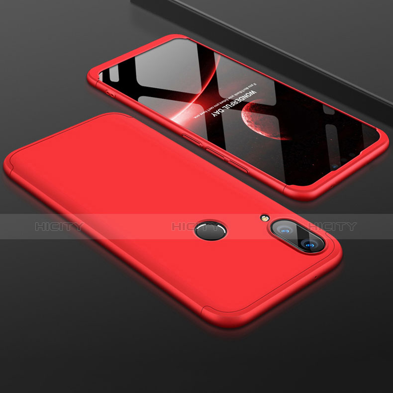 Funda Dura Plastico Rigida Carcasa Mate Frontal y Trasera 360 Grados para Huawei Y9 (2019) Rojo