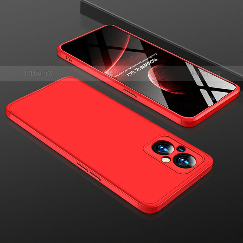 Funda Dura Plastico Rigida Carcasa Mate Frontal y Trasera 360 Grados para OnePlus Nord N20 5G Rojo