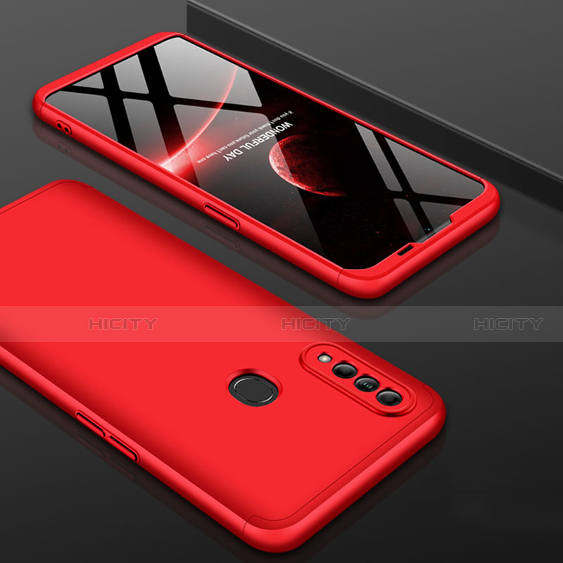 Funda Dura Plastico Rigida Carcasa Mate Frontal y Trasera 360 Grados para Oppo A31 Rojo