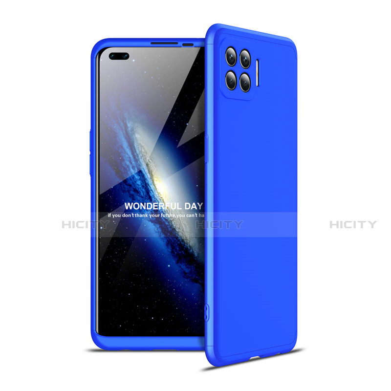 Funda Dura Plastico Rigida Carcasa Mate Frontal y Trasera 360 Grados para Oppo A93 Azul