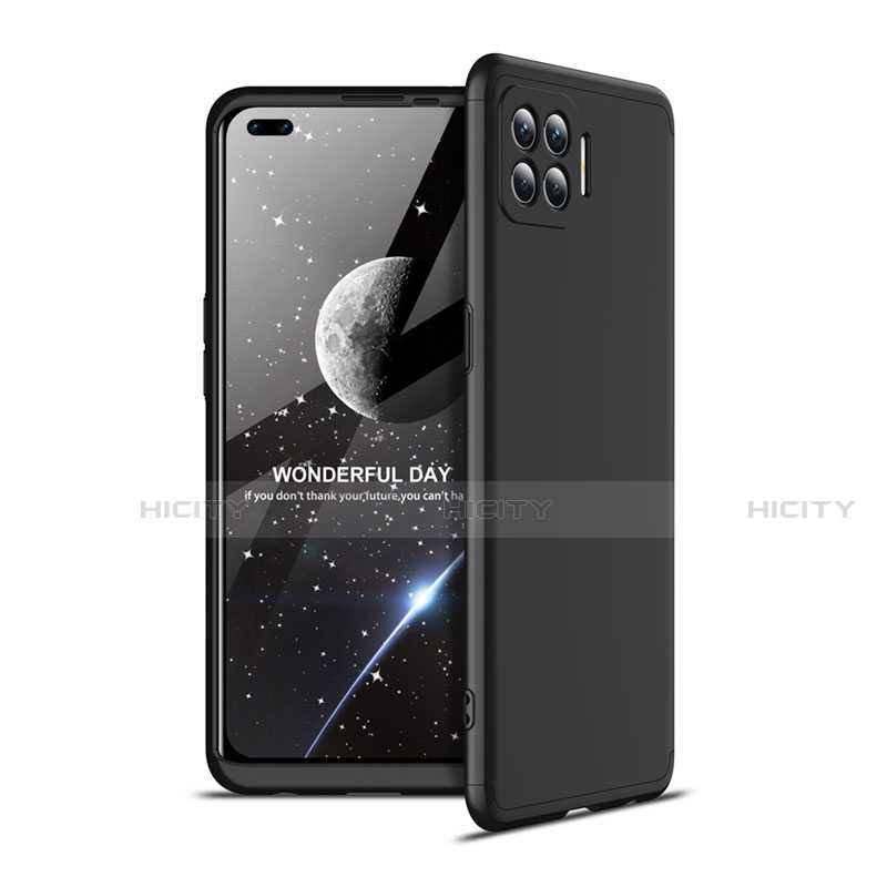 Funda Dura Plastico Rigida Carcasa Mate Frontal y Trasera 360 Grados para Oppo A93 Negro