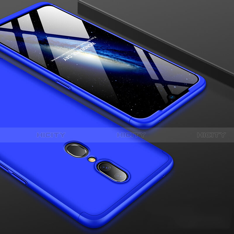 Funda Dura Plastico Rigida Carcasa Mate Frontal y Trasera 360 Grados para Oppo A9X Azul