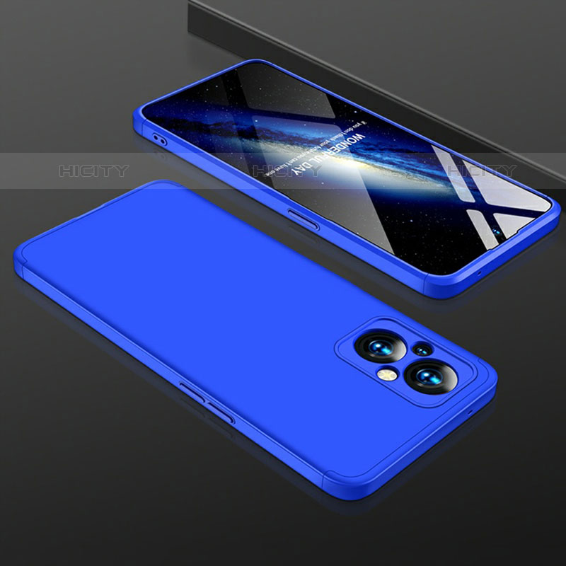 Funda Dura Plastico Rigida Carcasa Mate Frontal y Trasera 360 Grados para Oppo F21s Pro 5G Azul