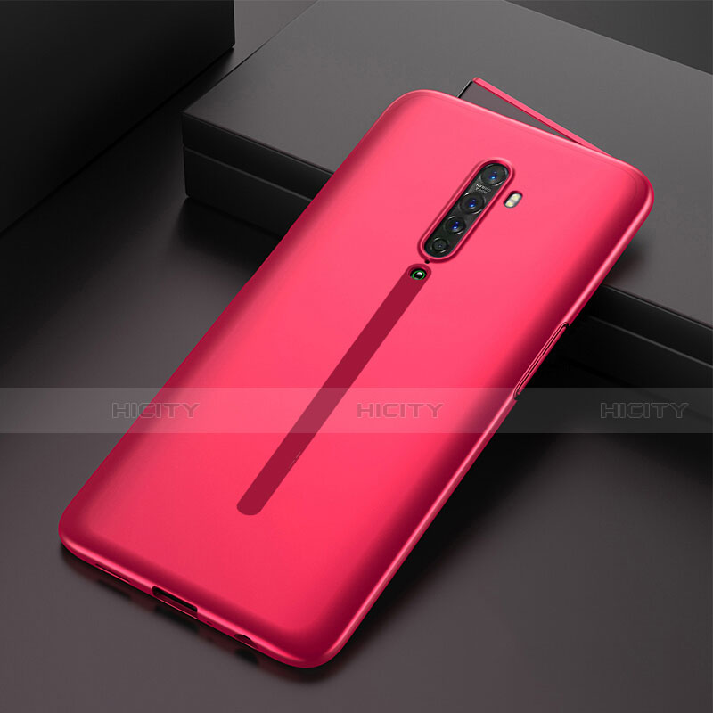 Funda Dura Plastico Rigida Carcasa Mate Frontal y Trasera 360 Grados para Oppo Reno2 Rojo