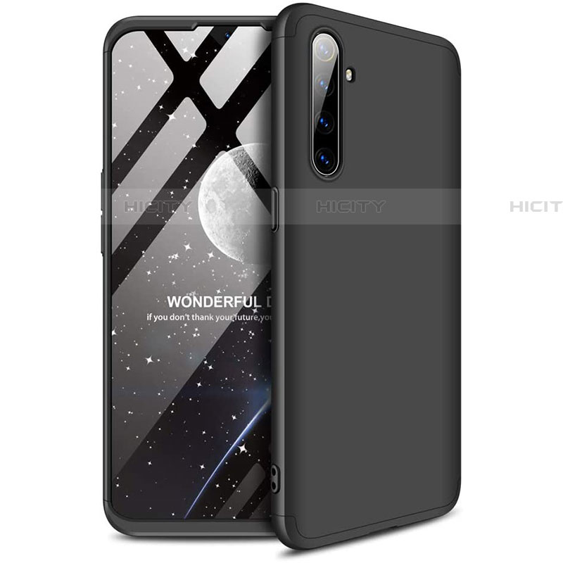 Funda Dura Plastico Rigida Carcasa Mate Frontal y Trasera 360 Grados para Realme X2 Negro