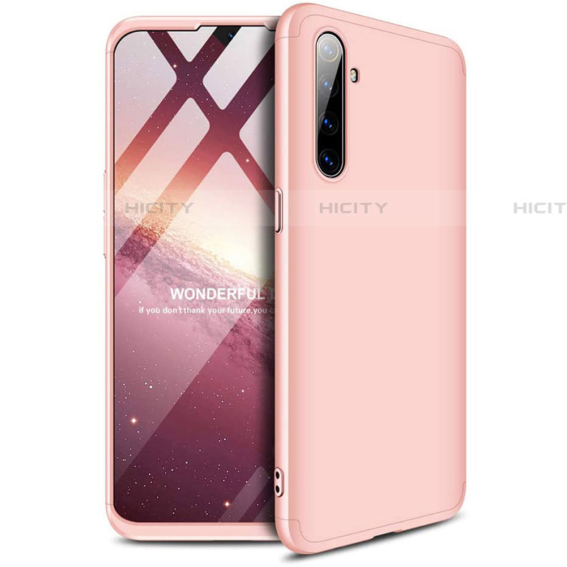 Funda Dura Plastico Rigida Carcasa Mate Frontal y Trasera 360 Grados para Realme X2 Oro Rosa