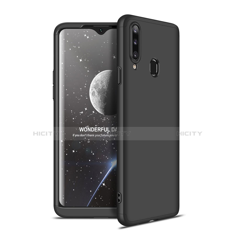 Funda Dura Plastico Rigida Carcasa Mate Frontal y Trasera 360 Grados para Samsung Galaxy A20s Negro