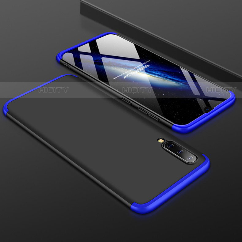 Funda Dura Plastico Rigida Carcasa Mate Frontal y Trasera 360 Grados para Samsung Galaxy A30S Azul y Negro