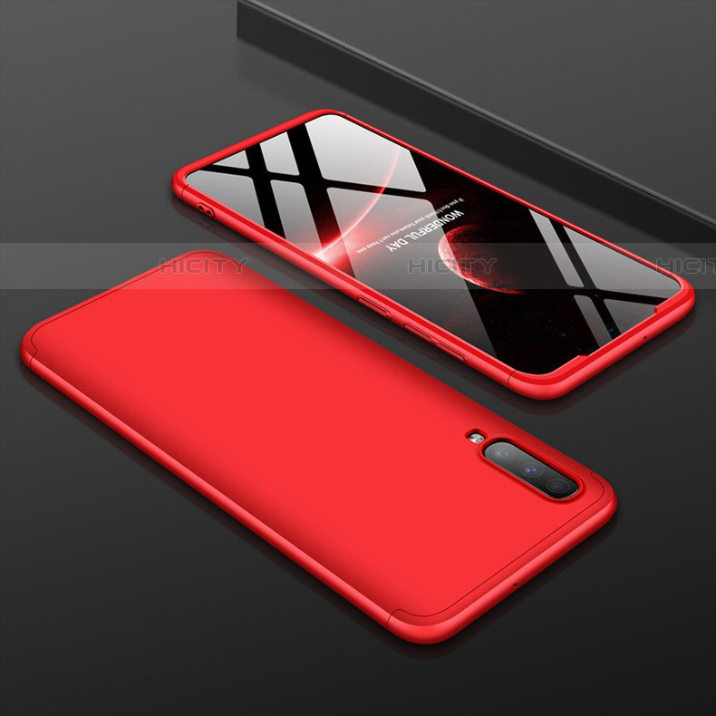 Funda Dura Plastico Rigida Carcasa Mate Frontal y Trasera 360 Grados para Samsung Galaxy A70S Rojo