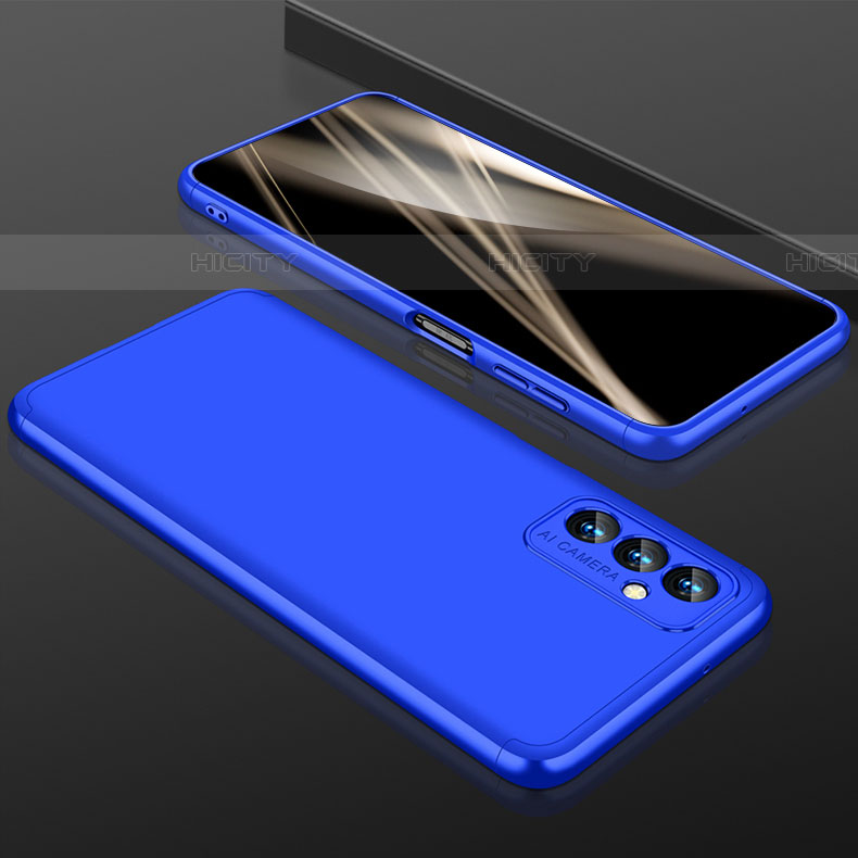Funda Dura Plastico Rigida Carcasa Mate Frontal y Trasera 360 Grados para Samsung Galaxy A82 5G Azul