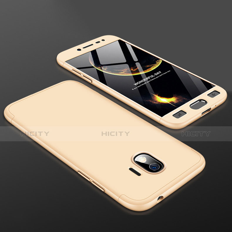 Funda Dura Plastico Rigida Carcasa Mate Frontal y Trasera 360 Grados para Samsung Galaxy Grand Prime Pro (2018) Oro