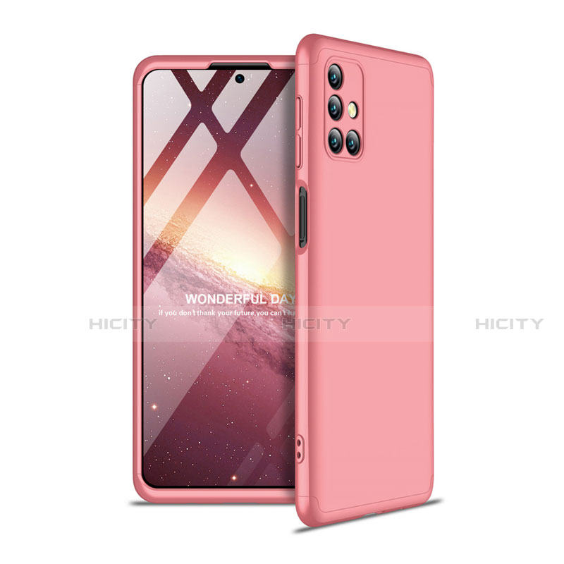 Funda Dura Plastico Rigida Carcasa Mate Frontal y Trasera 360 Grados para Samsung Galaxy M31s Oro Rosa