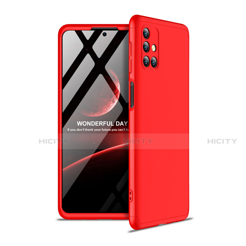 Funda Dura Plastico Rigida Carcasa Mate Frontal y Trasera 360 Grados para Samsung Galaxy M31s Rojo