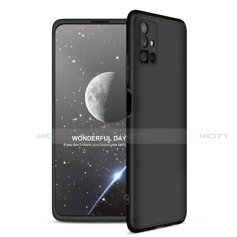 Funda Dura Plastico Rigida Carcasa Mate Frontal y Trasera 360 Grados para Samsung Galaxy M51 Negro