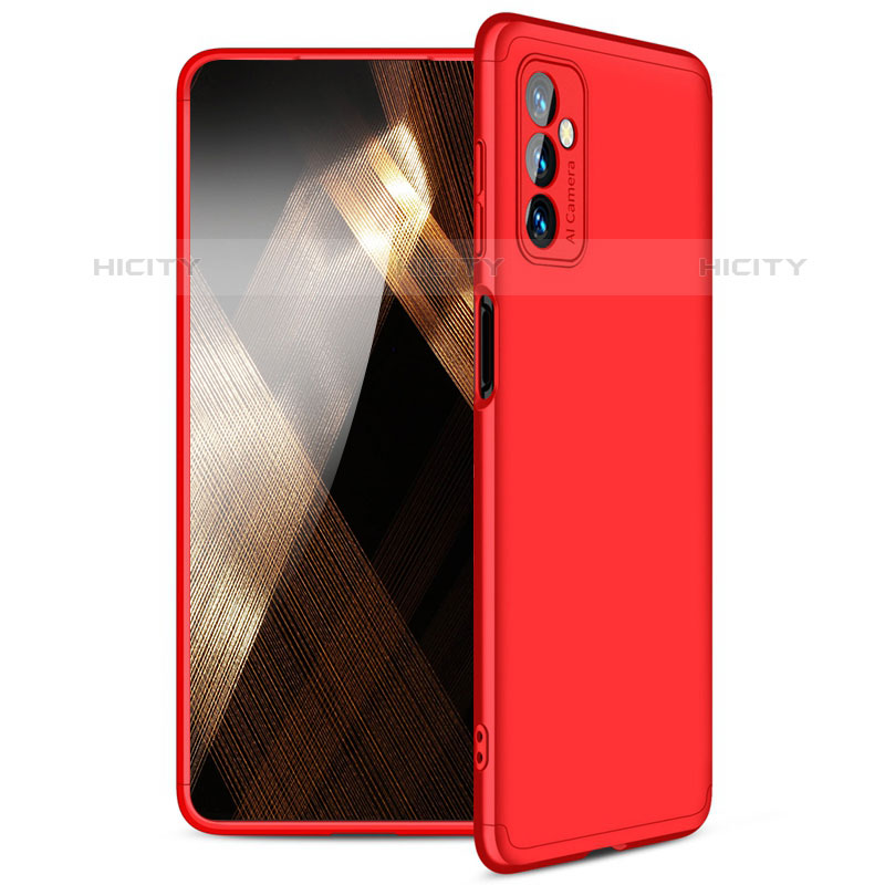 Funda Dura Plastico Rigida Carcasa Mate Frontal y Trasera 360 Grados para Samsung Galaxy M52 5G Rojo