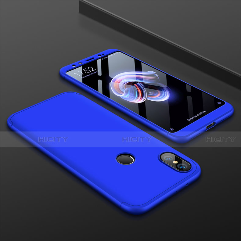 Funda Dura Plastico Rigida Carcasa Mate Frontal y Trasera 360 Grados para Xiaomi Mi 6X Azul