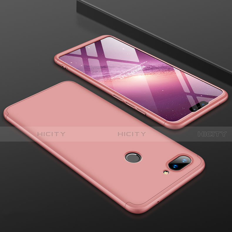 Funda Dura Plastico Rigida Carcasa Mate Frontal y Trasera 360 Grados para Xiaomi Mi 8 Lite Oro Rosa