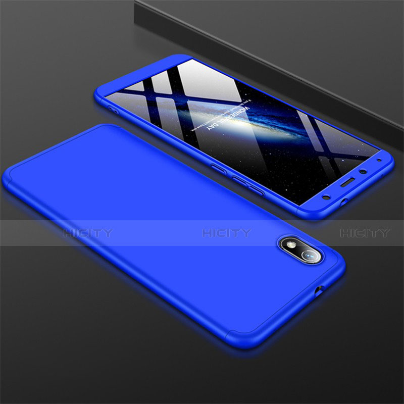 Funda Dura Plastico Rigida Carcasa Mate Frontal y Trasera 360 Grados para Xiaomi Redmi 7A Azul