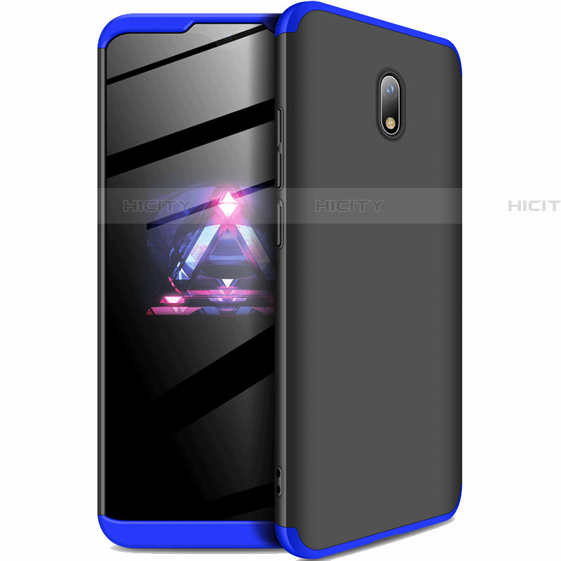 Funda Dura Plastico Rigida Carcasa Mate Frontal y Trasera 360 Grados para Xiaomi Redmi 8A Azul y Negro