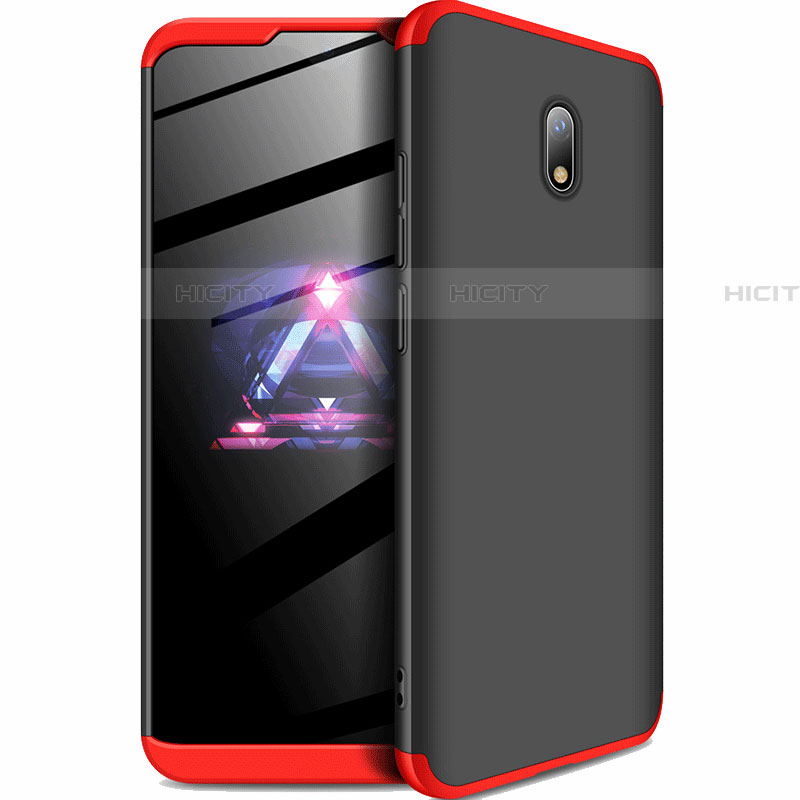 Funda Dura Plastico Rigida Carcasa Mate Frontal y Trasera 360 Grados para Xiaomi Redmi 8A Rojo y Negro