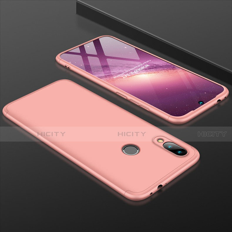 Funda Dura Plastico Rigida Carcasa Mate Frontal y Trasera 360 Grados para Xiaomi Redmi Note 7 Oro Rosa