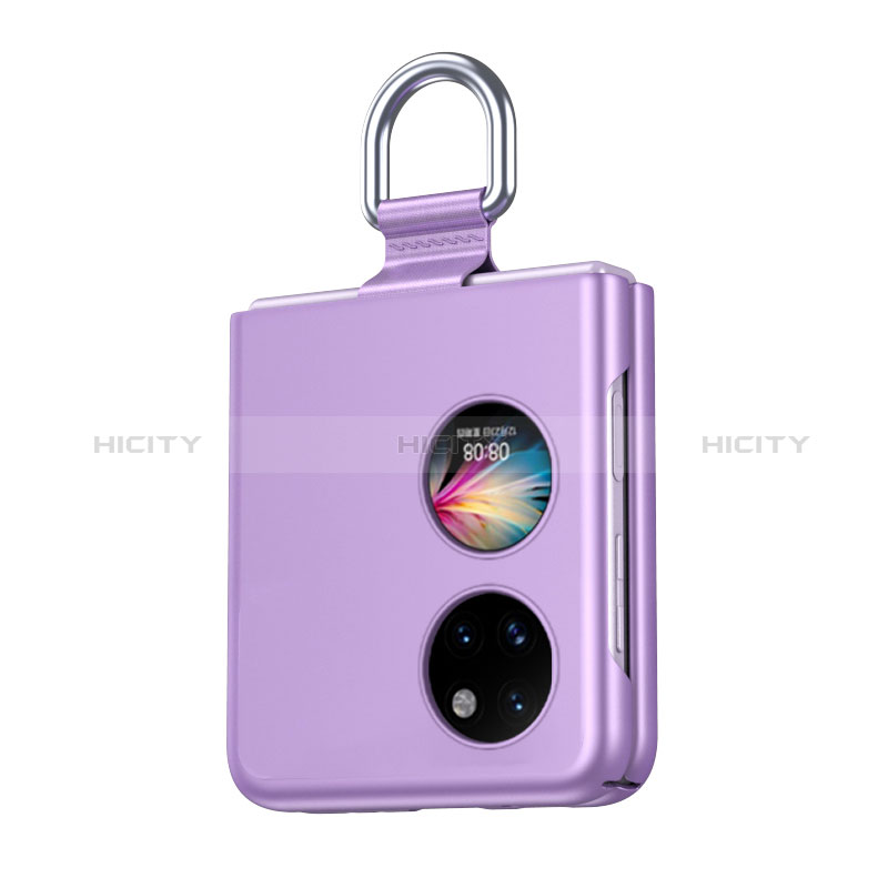 Funda Dura Plastico Rigida Carcasa Mate Frontal y Trasera 360 Grados QH3 para Huawei P50 Pocket Morado