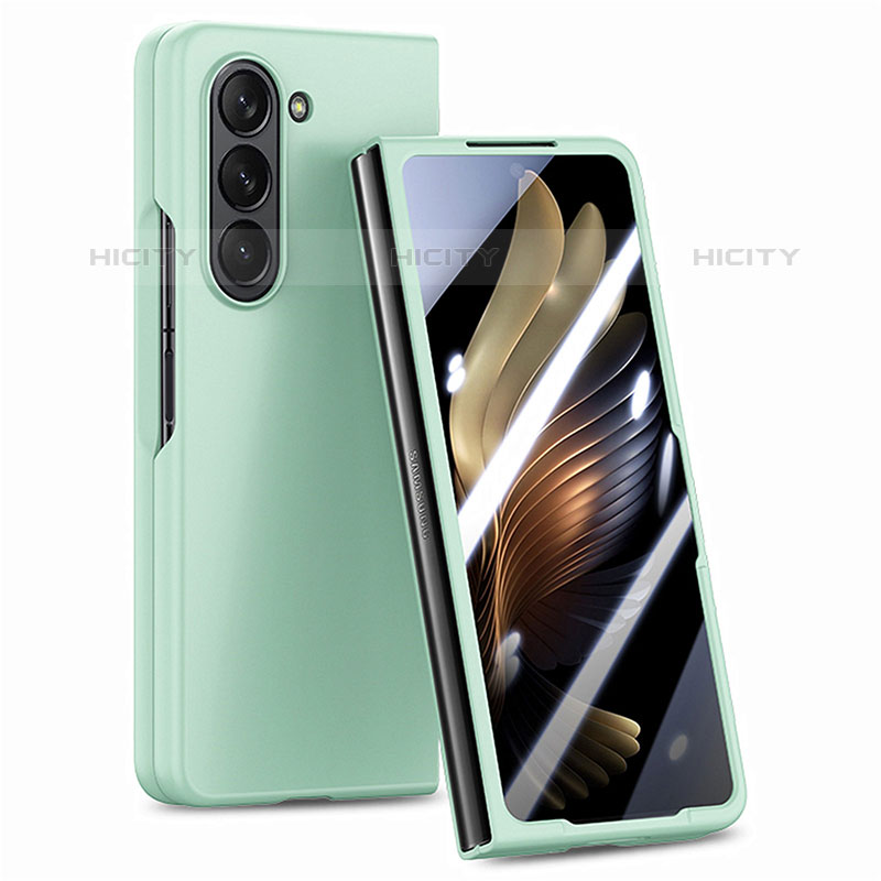 Funda Dura Plastico Rigida Carcasa Mate Frontal y Trasera 360 Grados SD1 para Samsung Galaxy Z Fold5 5G Menta Verde