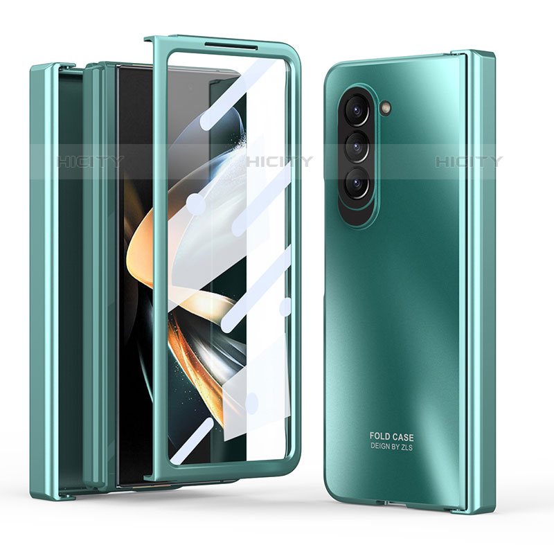 Funda Dura Plastico Rigida Carcasa Mate Frontal y Trasera 360 Grados Z01L para Samsung Galaxy Z Fold5 5G Verde