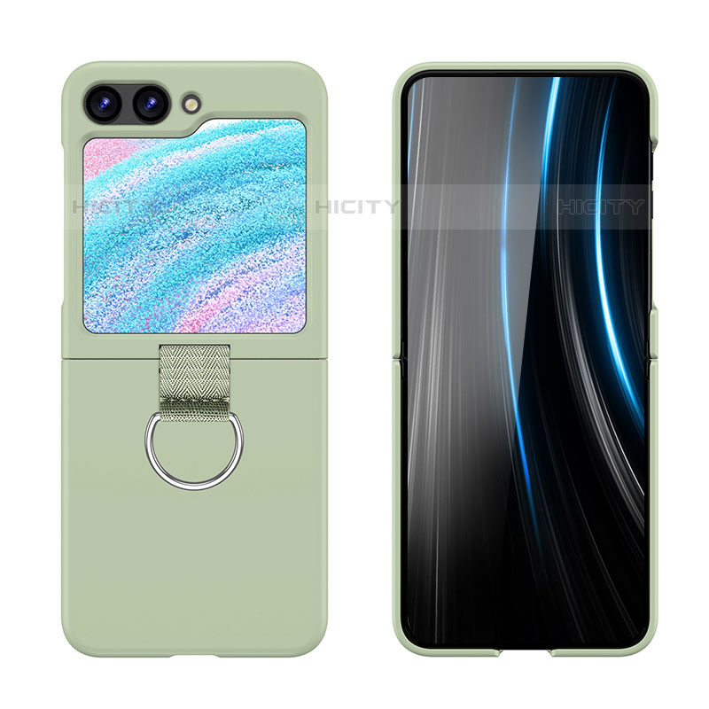 Funda Dura Plastico Rigida Carcasa Mate Frontal y Trasera 360 Grados Z03L para Samsung Galaxy Z Flip5 5G Menta Verde