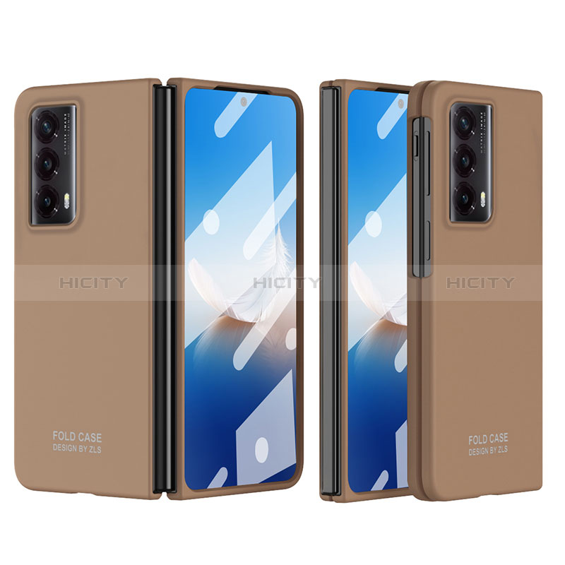 Funda Dura Plastico Rigida Carcasa Mate Frontal y Trasera 360 Grados ZL5 para Huawei Honor Magic Vs2 5G Marron