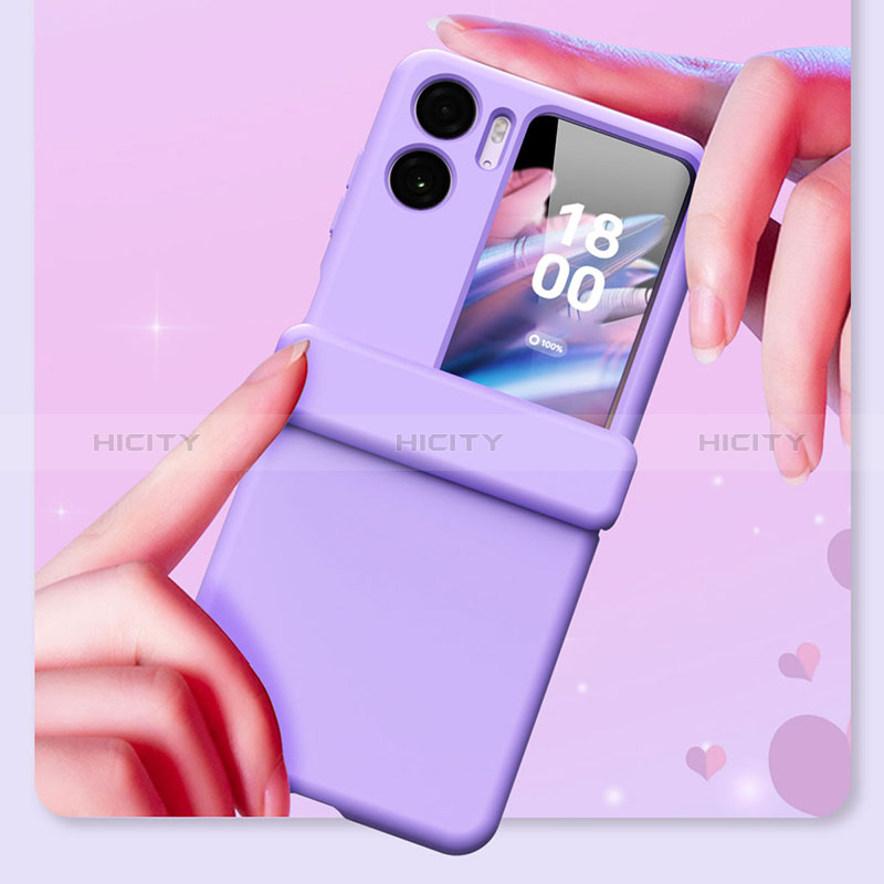 Funda Dura Plastico Rigida Carcasa Mate Frontal y Trasera 360 Grados ZL6 para Oppo Find N2 Flip 5G