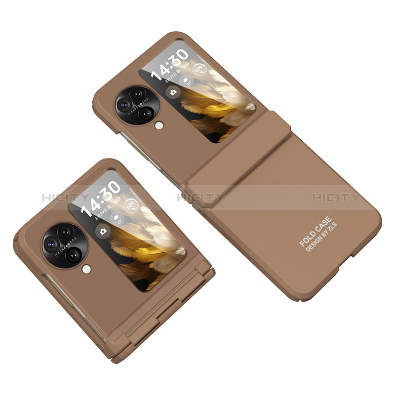 Funda Dura Plastico Rigida Carcasa Mate Frontal y Trasera 360 Grados ZL9 para Oppo Find N3 Flip 5G