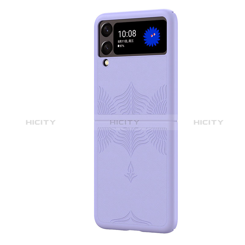 Funda Dura Plastico Rigida Carcasa Mate H03 para Samsung Galaxy Z Flip3 5G Morado