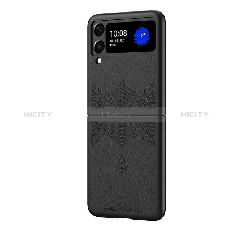 Funda Dura Plastico Rigida Carcasa Mate H03 para Samsung Galaxy Z Flip3 5G Negro