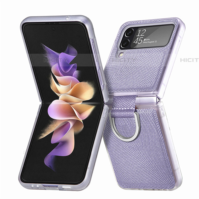 Funda Dura Plastico Rigida Carcasa Mate H05 para Samsung Galaxy Z Flip4 5G Purpura Claro