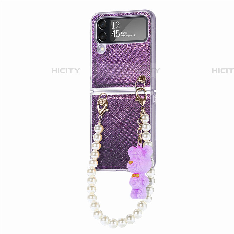 Funda Dura Plastico Rigida Carcasa Mate L03 para Samsung Galaxy Z Flip4 5G Morado