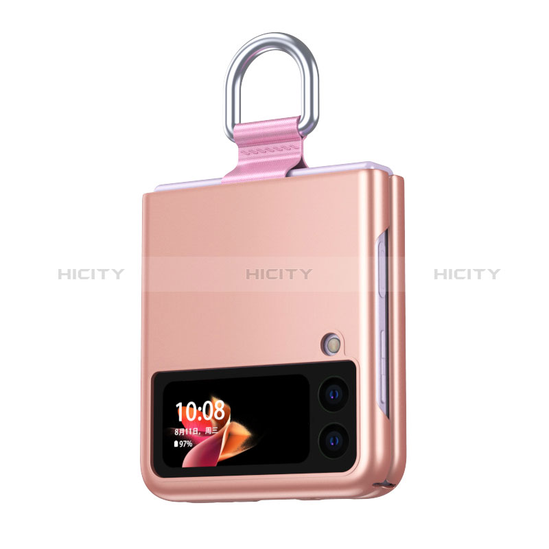 Funda Dura Plastico Rigida Carcasa Mate L04 para Samsung Galaxy Z Flip3 5G Oro Rosa