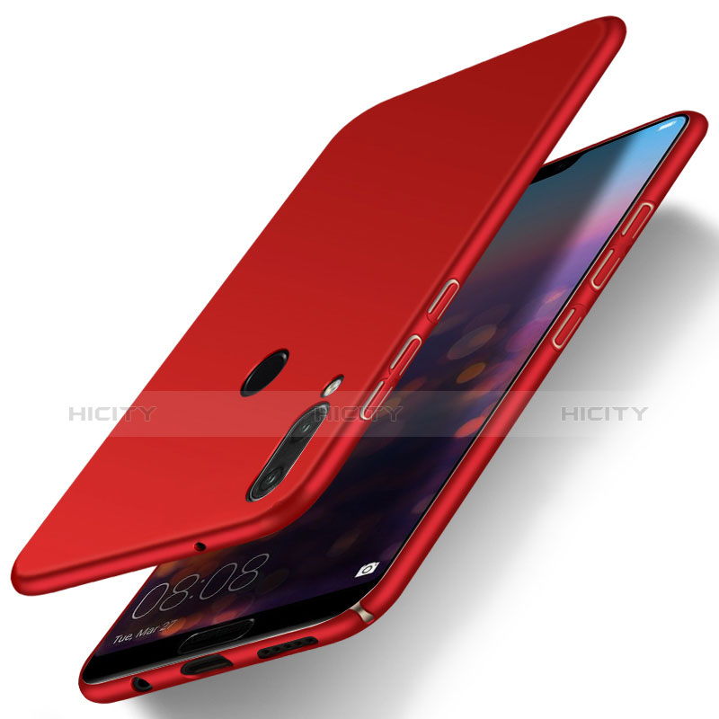 Funda Dura Plastico Rigida Carcasa Mate M01 para Huawei P20 Lite Rojo