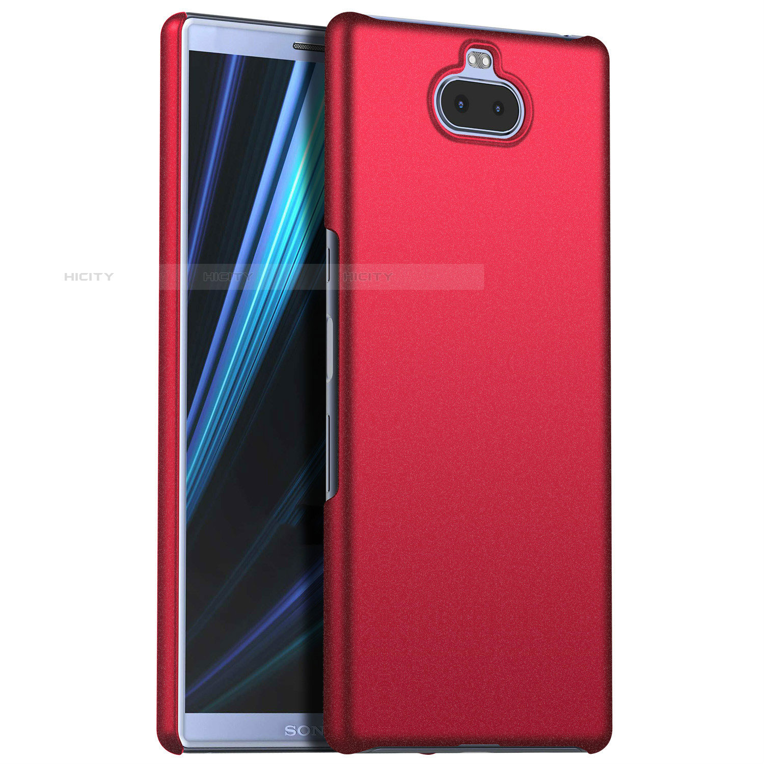 Funda Dura Plastico Rigida Carcasa Mate M01 para Sony Xperia XA3 Rojo