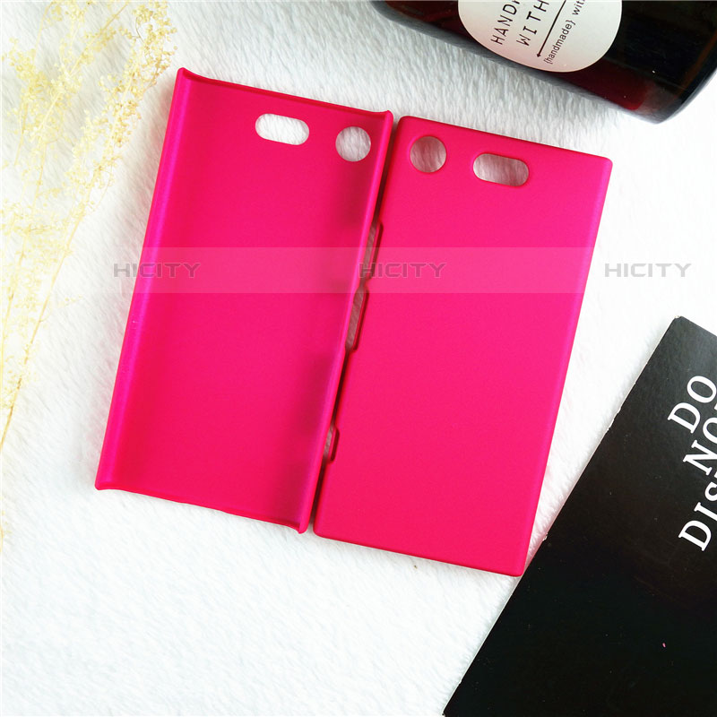 Funda Dura Plastico Rigida Carcasa Mate M01 para Sony Xperia XZ1 Compact Rosa Roja