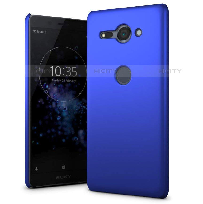 Funda Dura Plastico Rigida Carcasa Mate M01 para Sony Xperia XZ2 Compact Azul