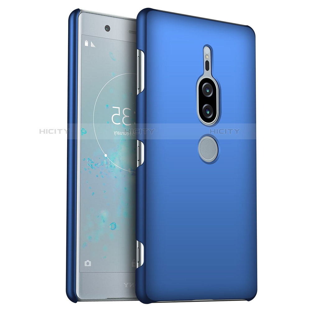 Funda Dura Plastico Rigida Carcasa Mate M01 para Sony Xperia XZ2 Premium Azul