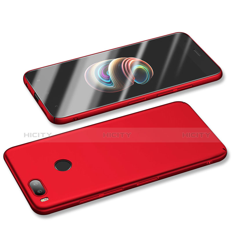 Funda Dura Plastico Rigida Carcasa Mate M01 para Xiaomi Mi A1 Rojo
